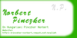 norbert pinczker business card